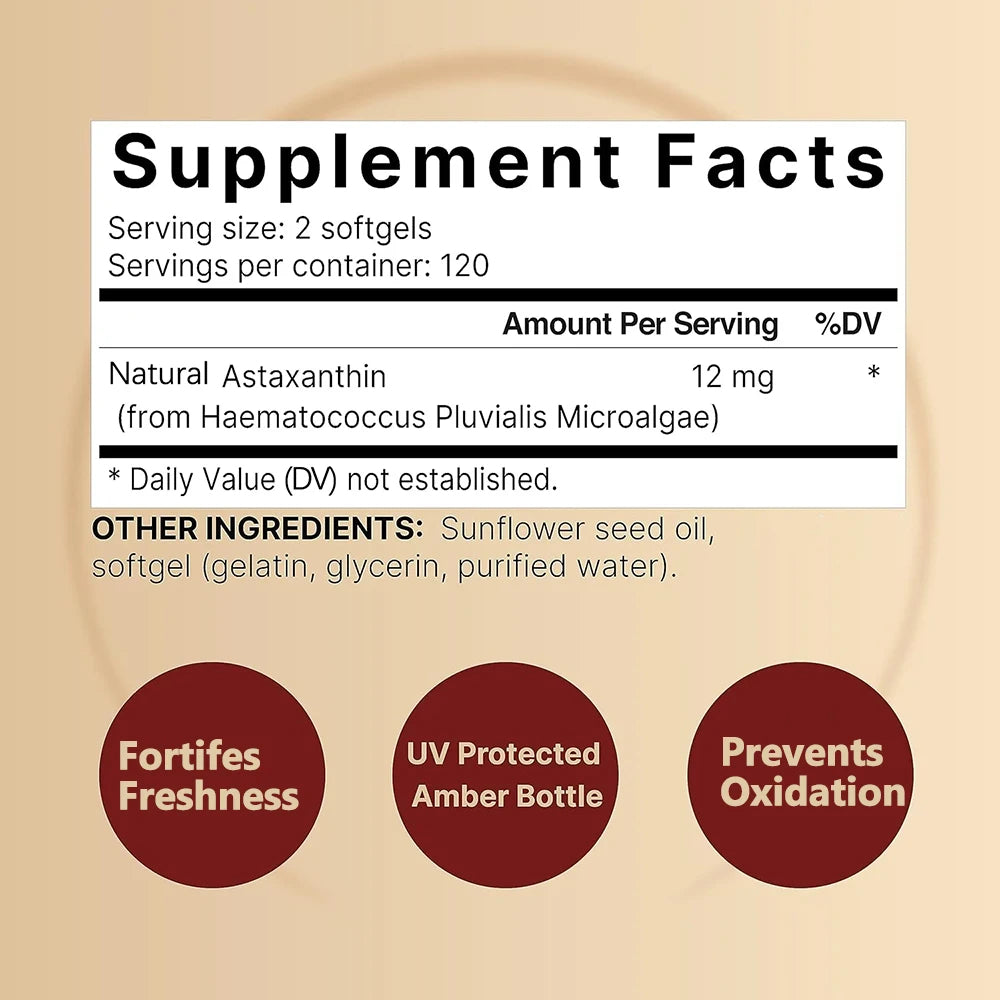 Astaxanthin 12mg Softgels