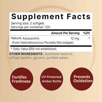 Astaxanthin 12mg Softgels
